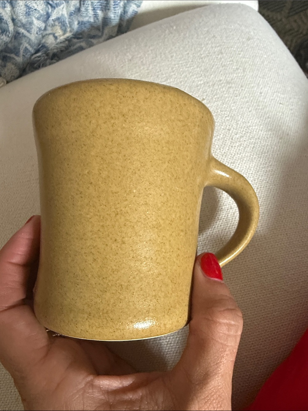 Handcrafted Stoneware Mug in Mustard Yellow - Picture 7 of 10